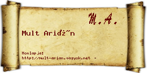 Mult Arián névjegykártya